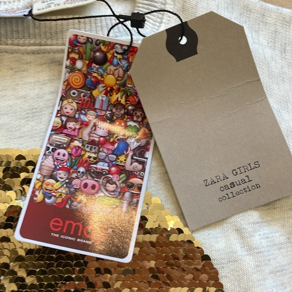 Zara Girls Flip Emoji Sweatshirt - size 7 - Picture 3 of 5
